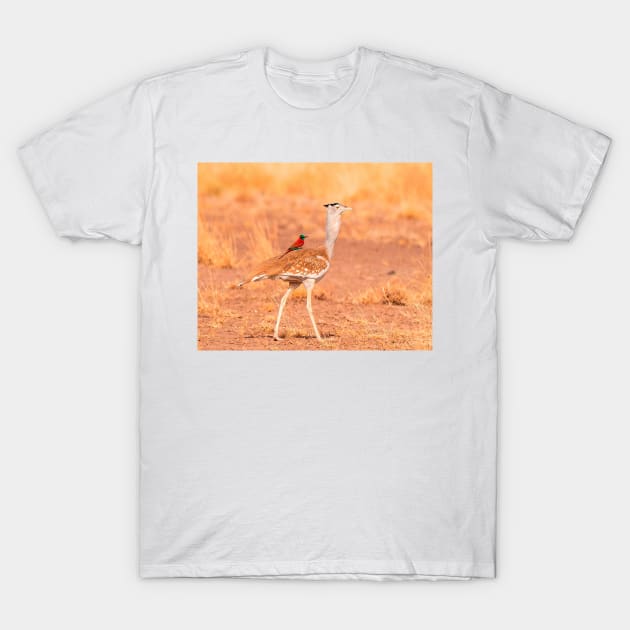 lazy bird riding ostrich T-Shirt by NP-Pedia